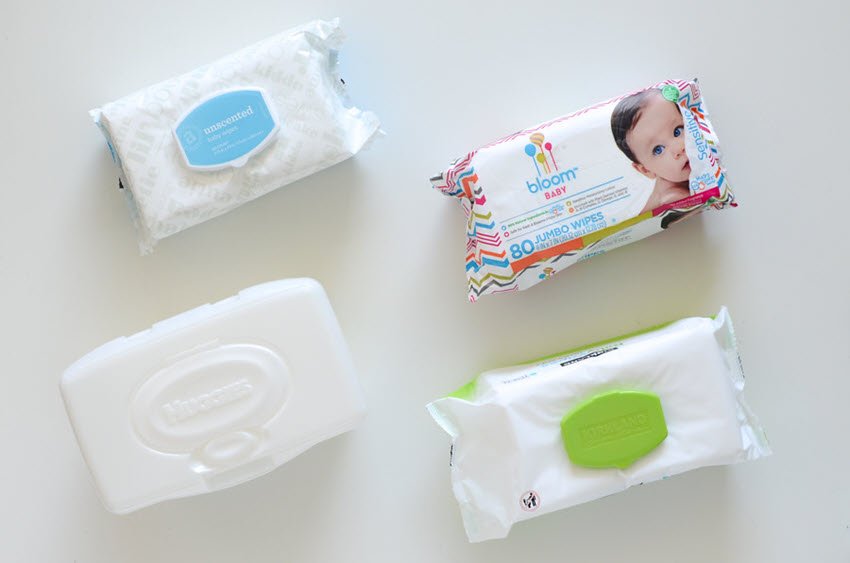 4 brands of baby wet wipes