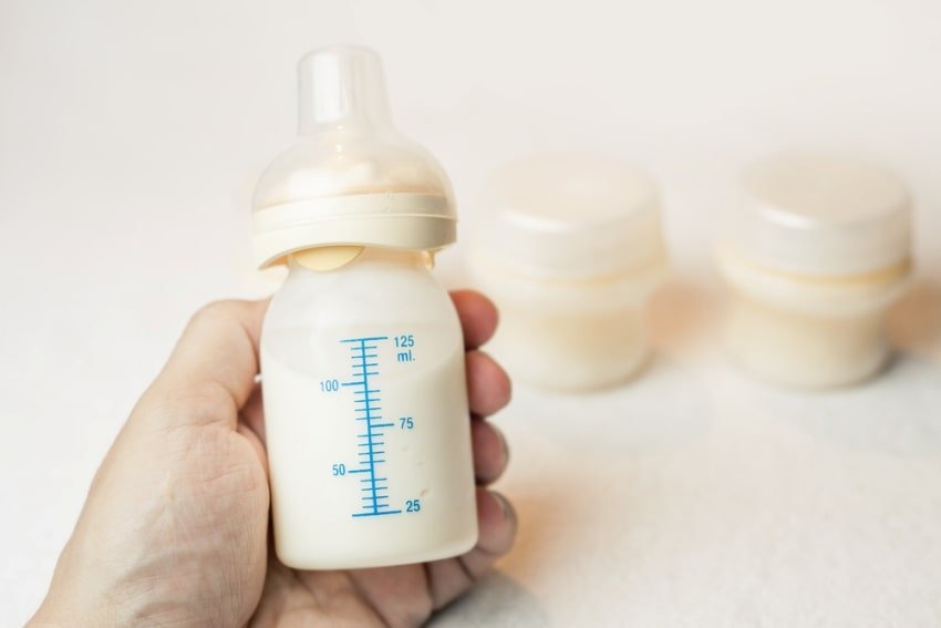 breastmilk in a bottle