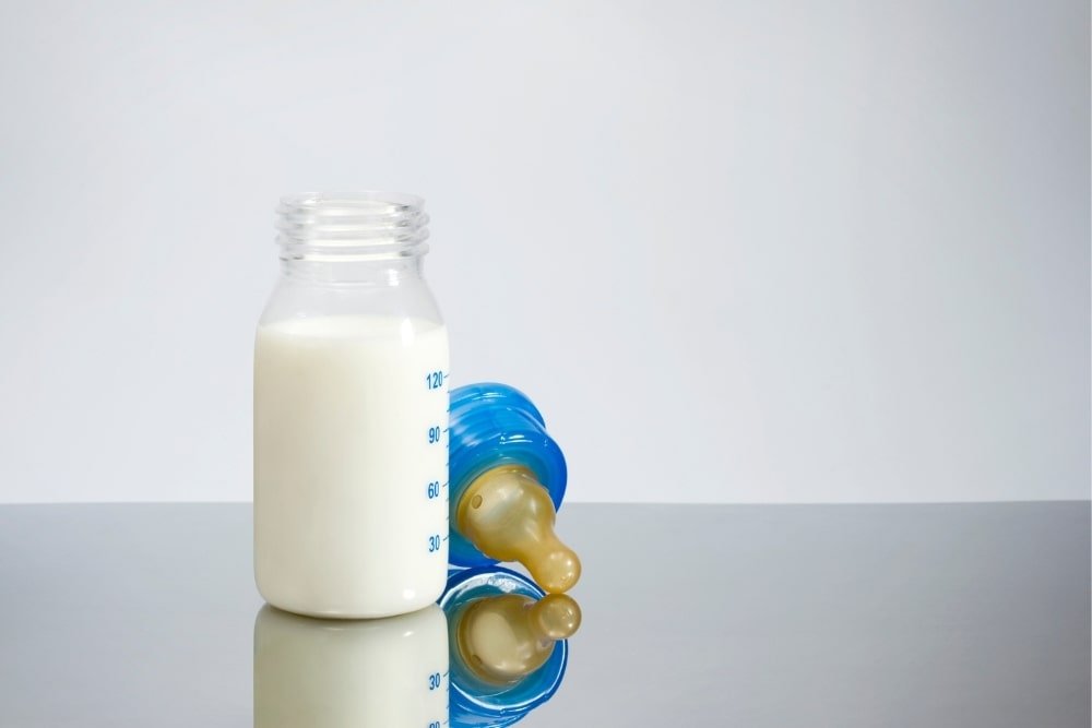 baby milk in a bottle