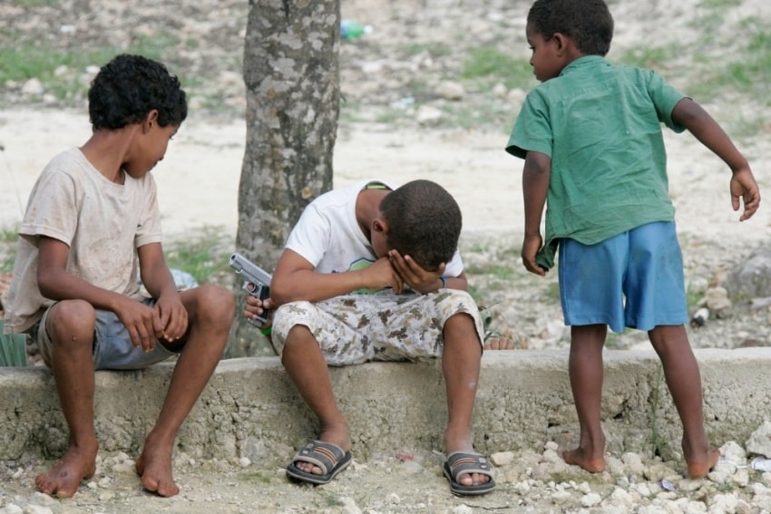 Cuban boys playing