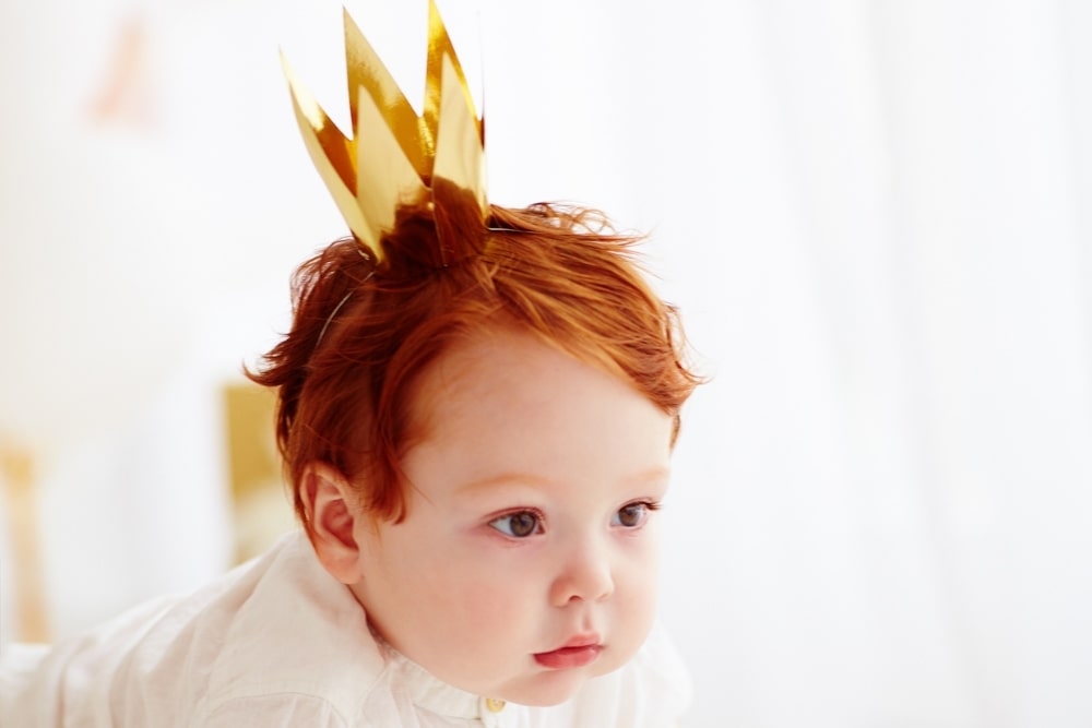 baby boy with a crown