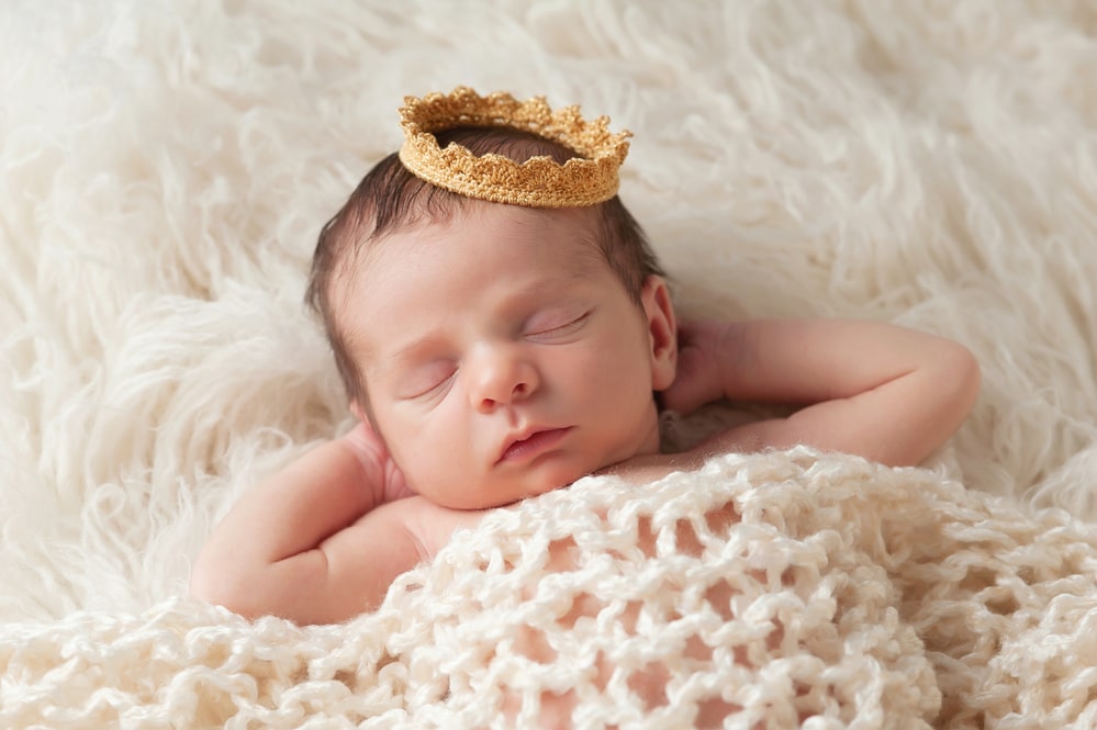 Newborn Baby with Prince’s Crown