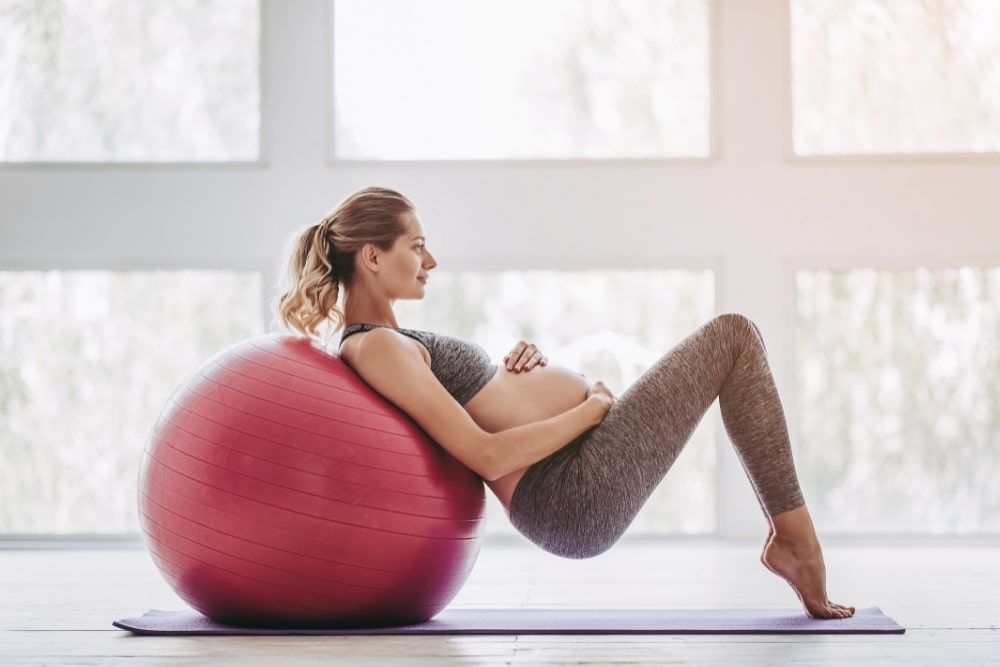 pregnant exercise push up ball