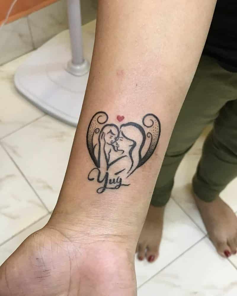 cute mother son tattoo