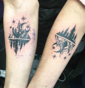 matching mother son tattoos