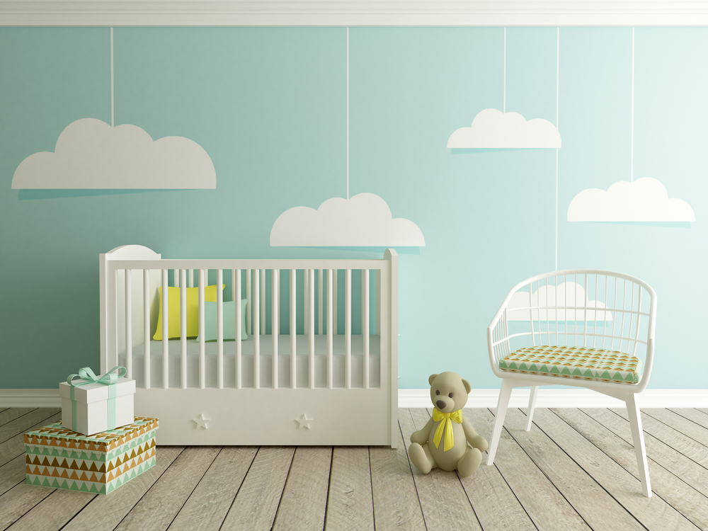 Nursery interior, baby room